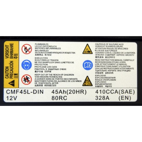 Аккумулятор DELKOR CMF45L-DIN 12v 45Ah 410CCA