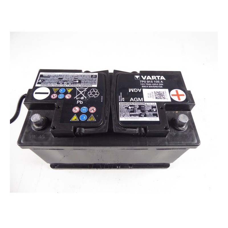 Акумулятор VARTA AGM 7P0 915 105 A 12V 75Ah 420A DIN 800A EN