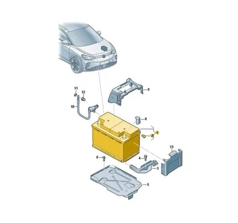 Акумулятор VW ID.4 ID.6 CAMEL 1EA 915 105 12V 51Ah 280A DIN 480A