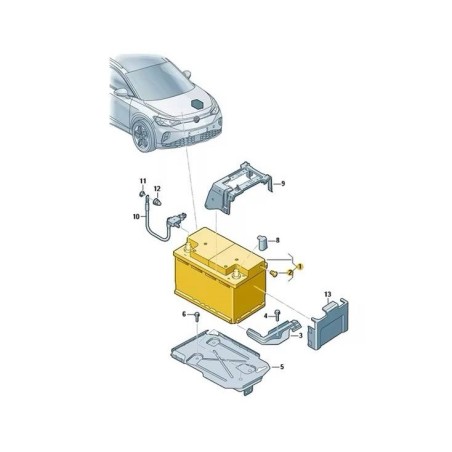 Акумулятор VW ID.4 ID.6 CAMEL 1EA 915 105 12V 51Ah 280A DIN 480A