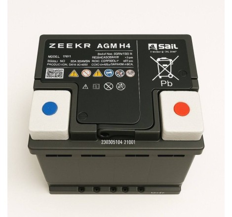 Акумулятор ZEEKR AGM H4 6-QF-50 12V 50Ah 540A 6608037963
