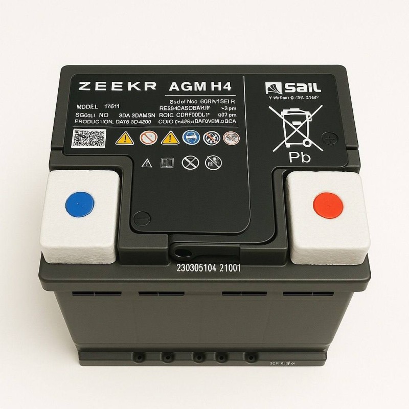 Акумулятор ZEEKR AGM H4 6-QF-50 12V 50Ah 540A 6608037963