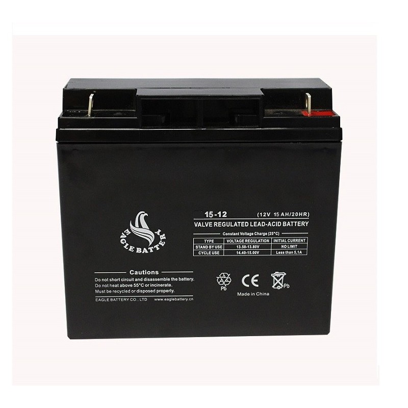 Аккумулятор на генератор мощностью 3кВТ-5кВТ 6-FM-15 12v 15Ah 170A