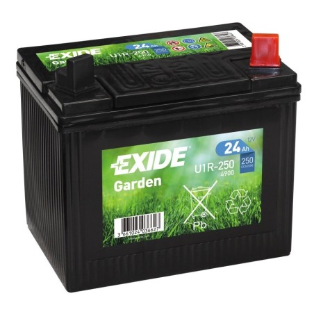 Аккумулятор EXIDE U1R-250 для дизельного генератора мощностью 5-8кВТ 12v 24Ah 250A