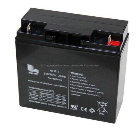 Аккумулятор для генератора бензиновой электростанции 6-FM-18(HW-18-12) 12v 18Ah