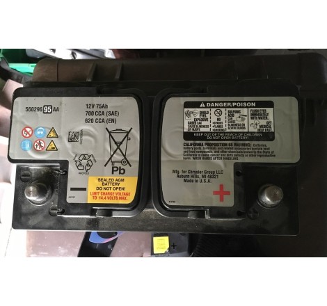 Аккумулятор 56029695AA 12v 75Ah 700 CCA