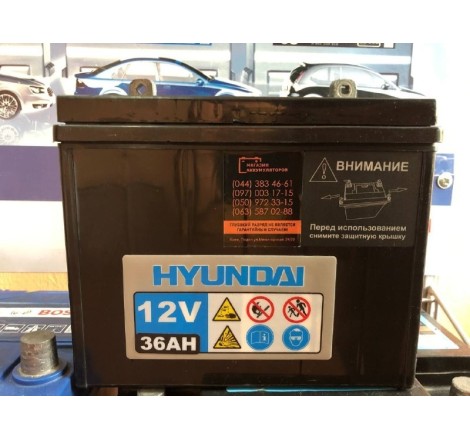 Акумулятор на генератор HYUNDAI 12V 36AH 180A