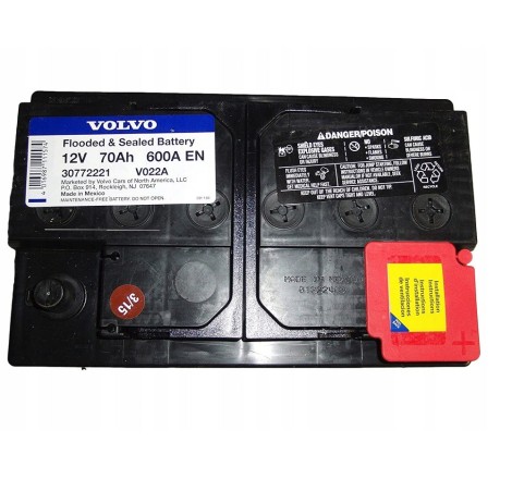 Аккумулятор VOLVO 30772221 12v 70Ah 600A