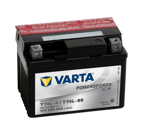 VARTA AGM YT4L-BS 12v 3Аh 40A