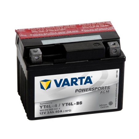 VARTA AGM YT4L-BS 12v 3Аh 40A