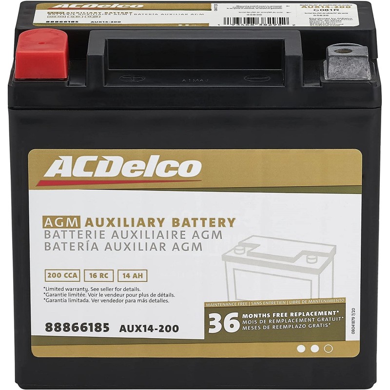 Аккумулятор ACDelco AGM AUX14 12v 12Ah 200A