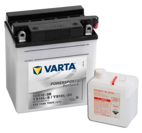 VARTA 12N10-3B 12v 11Аh 150A YB10L-B