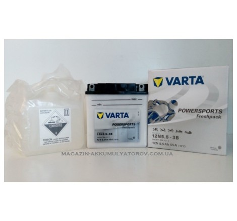 VARTA 12N5.5-3B 12v 6Аh 40A