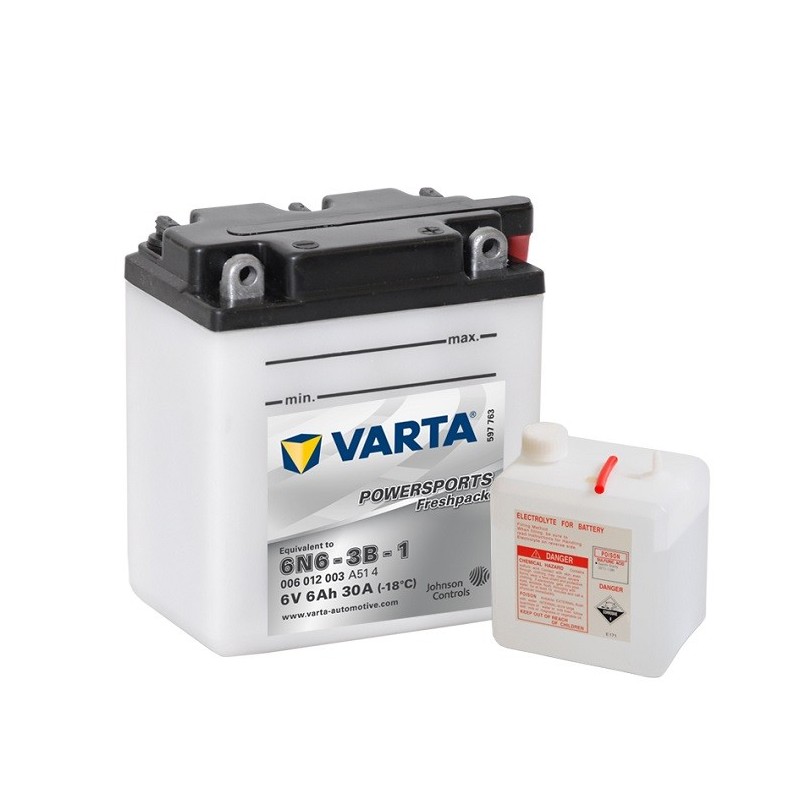 VARTA 6N6-3B-1 6v 6Ah 30A