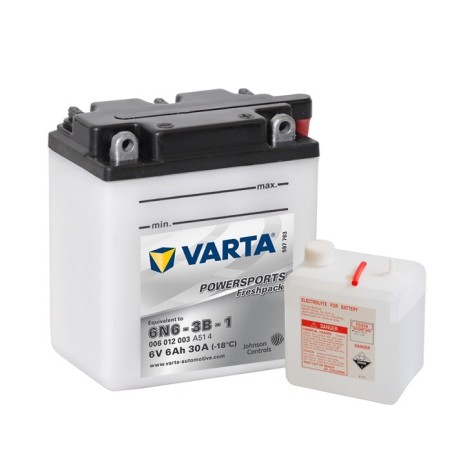 VARTA 6N6-3B-1 6v 6Ah 30A