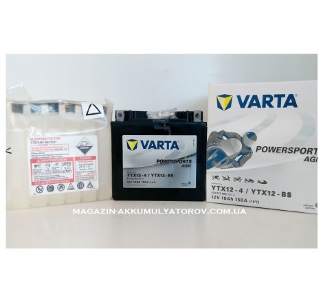 VARTA AGM YTX12-BS 12v 10Аh 150A