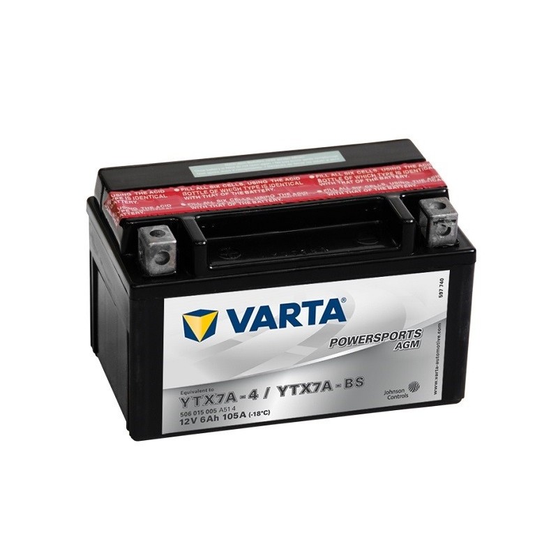 VARTA AGM YTX7A-BS 12v 6Аh 100A