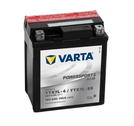 VARTA AGM YTX7L-BS 12v 6Ah 100A