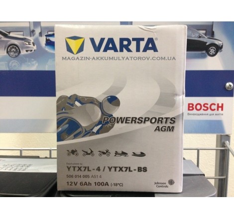 VARTA AGM YTX7L-BS 12v 6Ah 100A