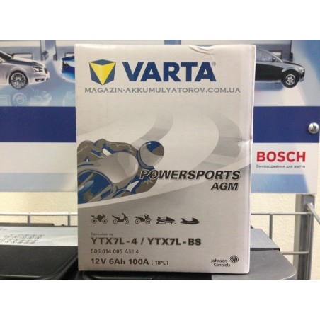 VARTA AGM YTX7L-BS 12v 6Ah 100A