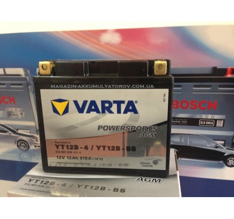 VARTA AGM YT12B-BS 12V 12Ah 215A