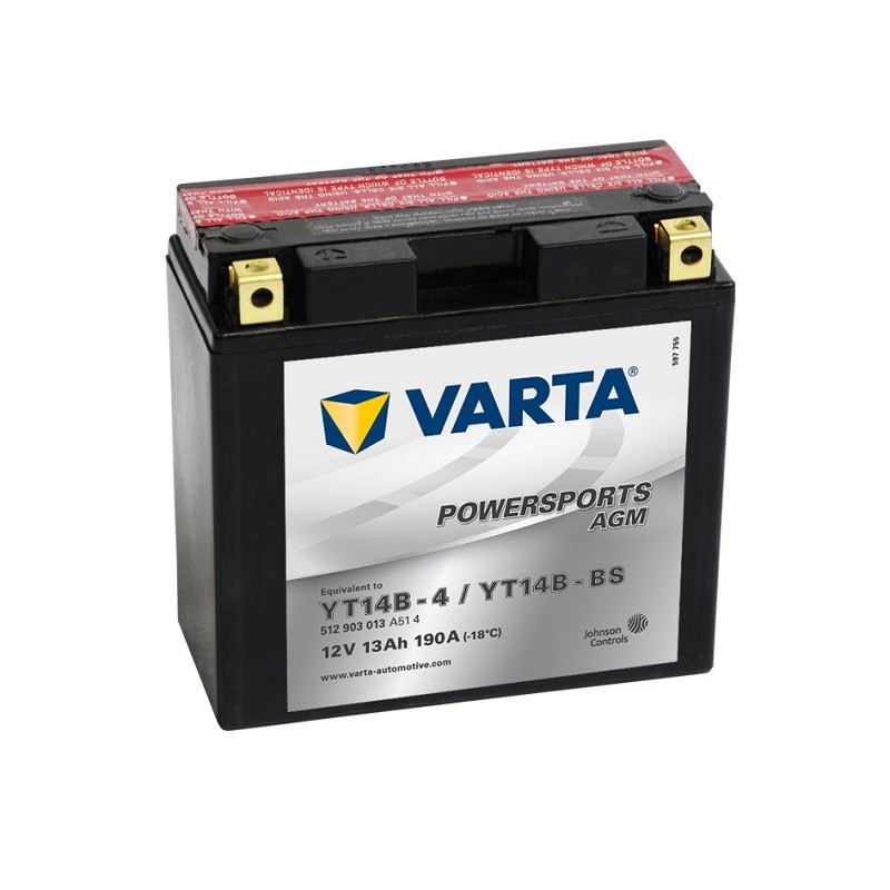 VARTA AGM YT14B-BS 12V 13Ah 190A