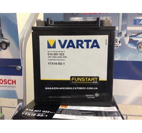 VARTA AGM YTX16-BS-1 12V 14Ah 210A