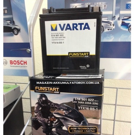 VARTA AGM YTX16-BS-1 12V 14Ah 210A