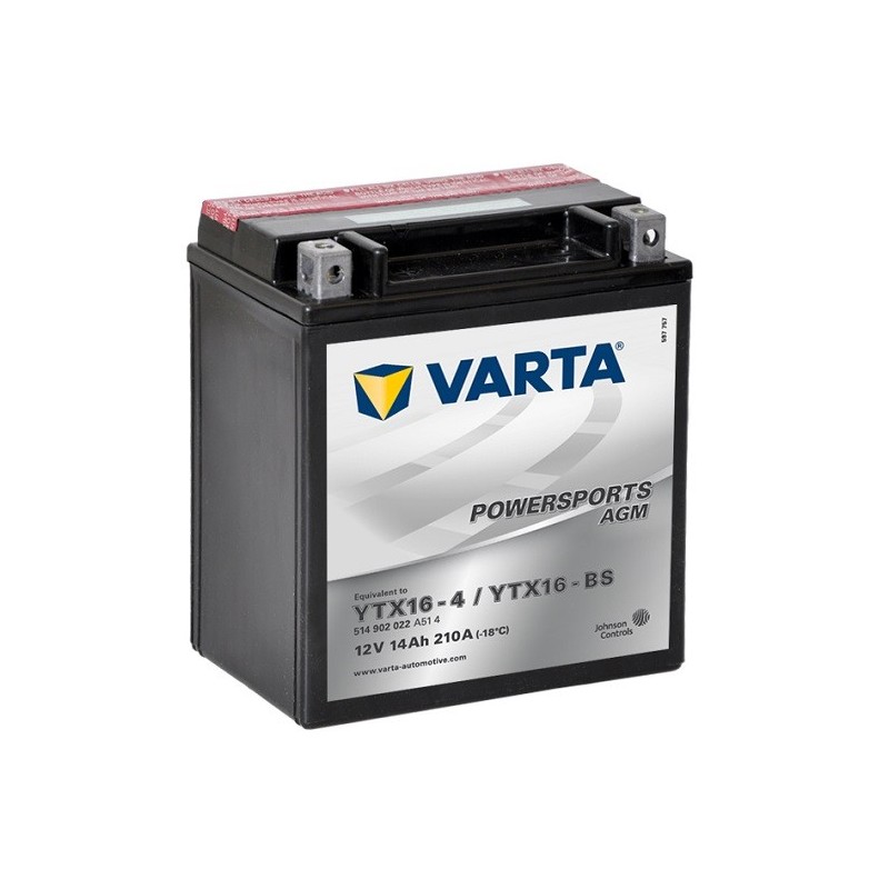 VARTA AGM YTX16-BS 12V 14Ah 210A