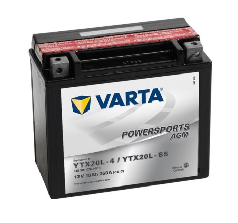 VARTA AGM YTX20L-BS 12V 18Ah 250A