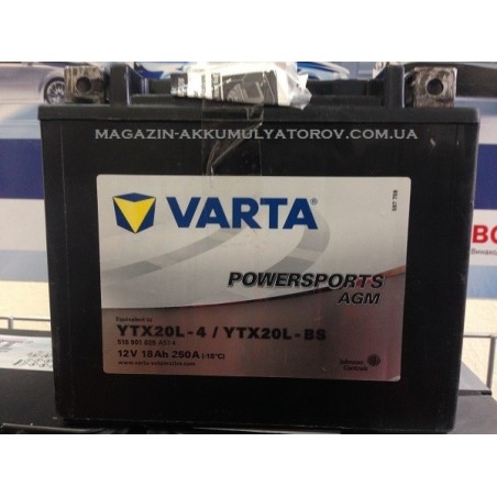 VARTA AGM YTX20L-BS 12V 18Ah 250A