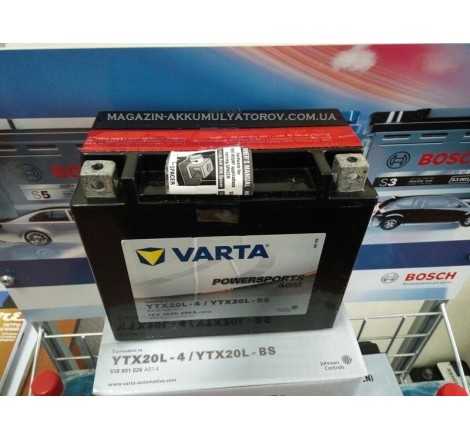 VARTA AGM YTX20L-BS 12V 18Ah 250A