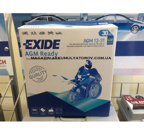 EXIDE BIKE AGM12-31 30Ah 430A