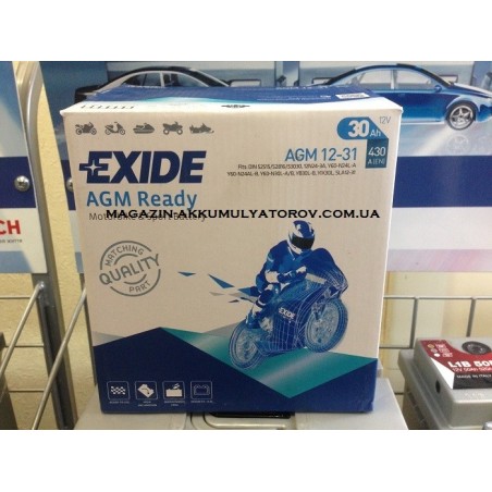EXIDE BIKE AGM12-31 30Ah 430A