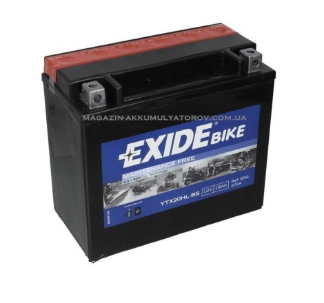 EXIDE BIKE AGM YTX20HL-BS 18Ah 270A