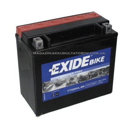 EXIDE BIKE AGM YTX20HL-BS 18Ah 270A