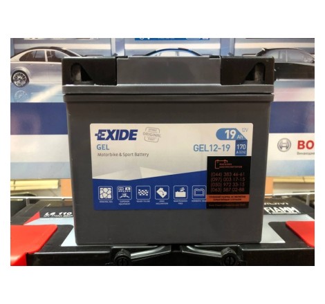 EXIDE BIKE GEL 12-19 12v 19Ah 170A
