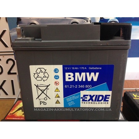 EXIDE BIKE GEL 12-19 12v 19Ah 170A