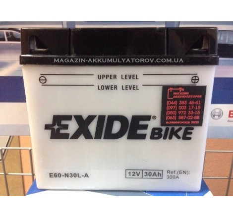 EXIDE BIKE E60-N30L-A 30Ah 300A