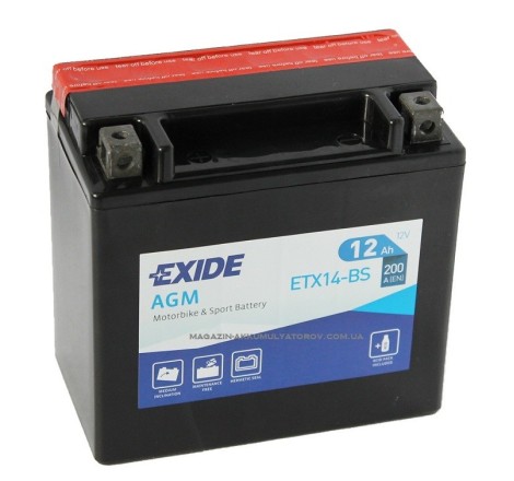Exide Bike ETX14-BS 12Ah 200A Оригинал