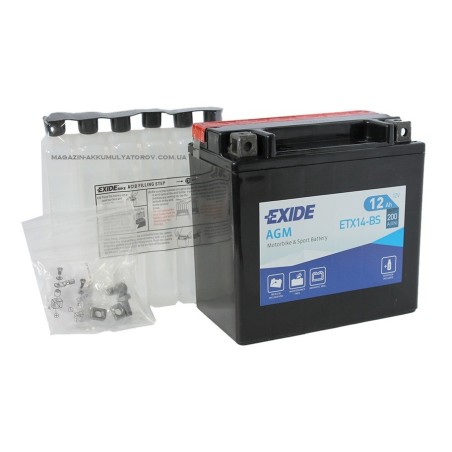 Exide Bike ETX14-BS 12Ah 200A Оригинал