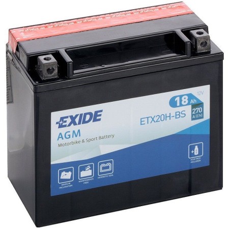 EXIDE BIKE AGM ETX20H-BS 12v 18h 270A Оригинал