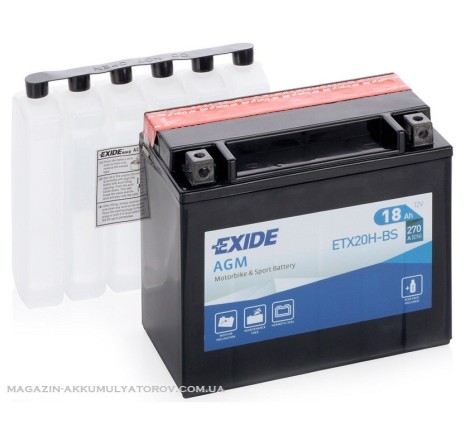 EXIDE BIKE AGM ETX20H-BS 12v 18h 270A Оригинал