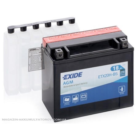 EXIDE BIKE AGM ETX20H-BS 12v 18h 270A Оригинал