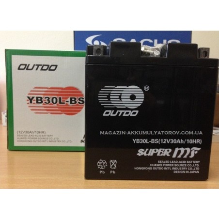 Аккумулятор Outdo YB30L-BS 12v 30Аh 300А