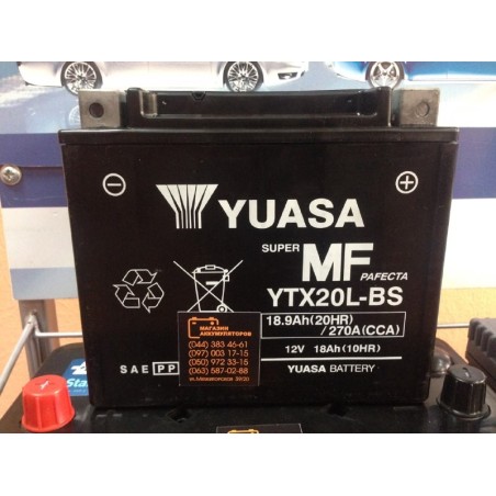 YUASA YTX20L-BS 18.9Ah 310A