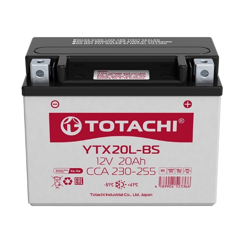 Totachi YTX20L-BS 18Ah 250A