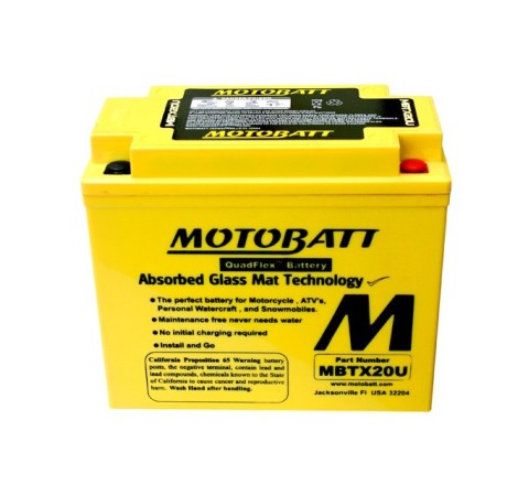 MOTOBATT MBTX20U AGM 12v 21Ah 310A