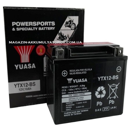 YUASA YTX12-BS 12v 10Ah 180A