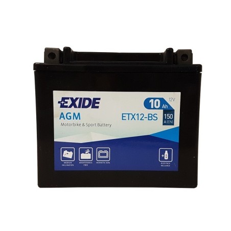 EXIDE AGM ETX12-BS 12v 10Ah 150A Оригінал